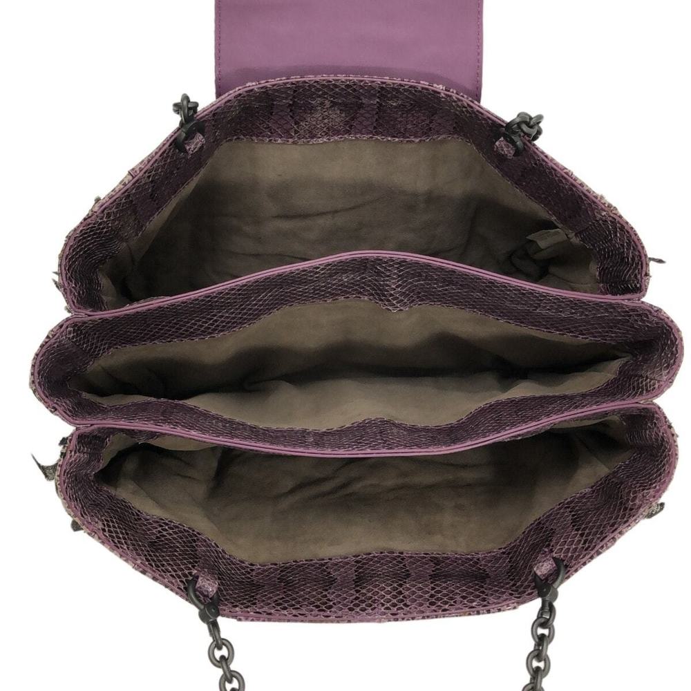 Bottega Veneta Ayers Handbag Python Chemical Fibe… - image 6